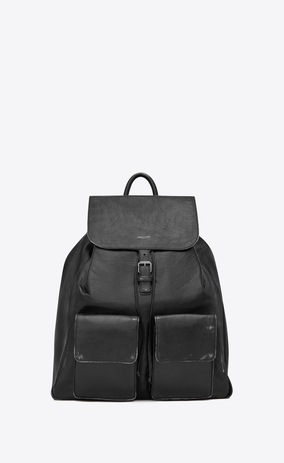 SAINT LAURENT Backpack Homme Sac à dos NINO en cuir vintage noir a_V4